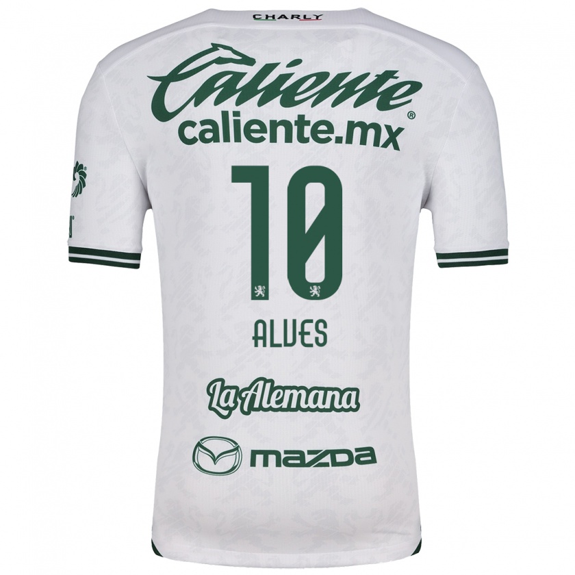 Kandiny Hombre Camiseta Maria Alves #10 Blanco Verde 2ª Equipación 2024/25 La Camisa Chile