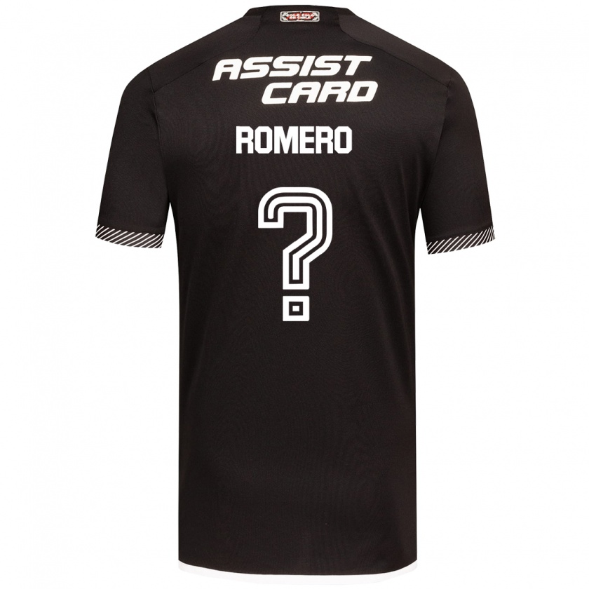 Kandiny Hombre Camiseta Enzo Romero #0 Blanco Negro 2ª Equipación 2024/25 La Camisa Chile