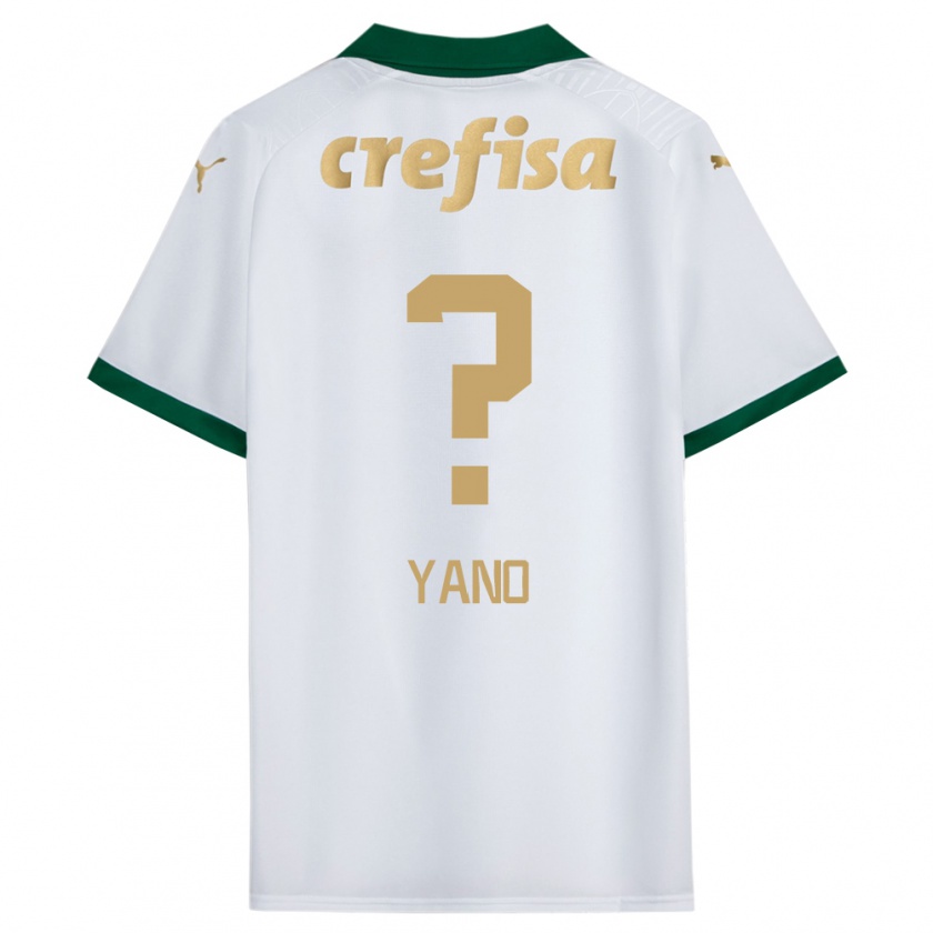 Kandiny Hombre Camiseta Luiz Yano #0 Blanco Verde 2ª Equipación 2024/25 La Camisa Chile