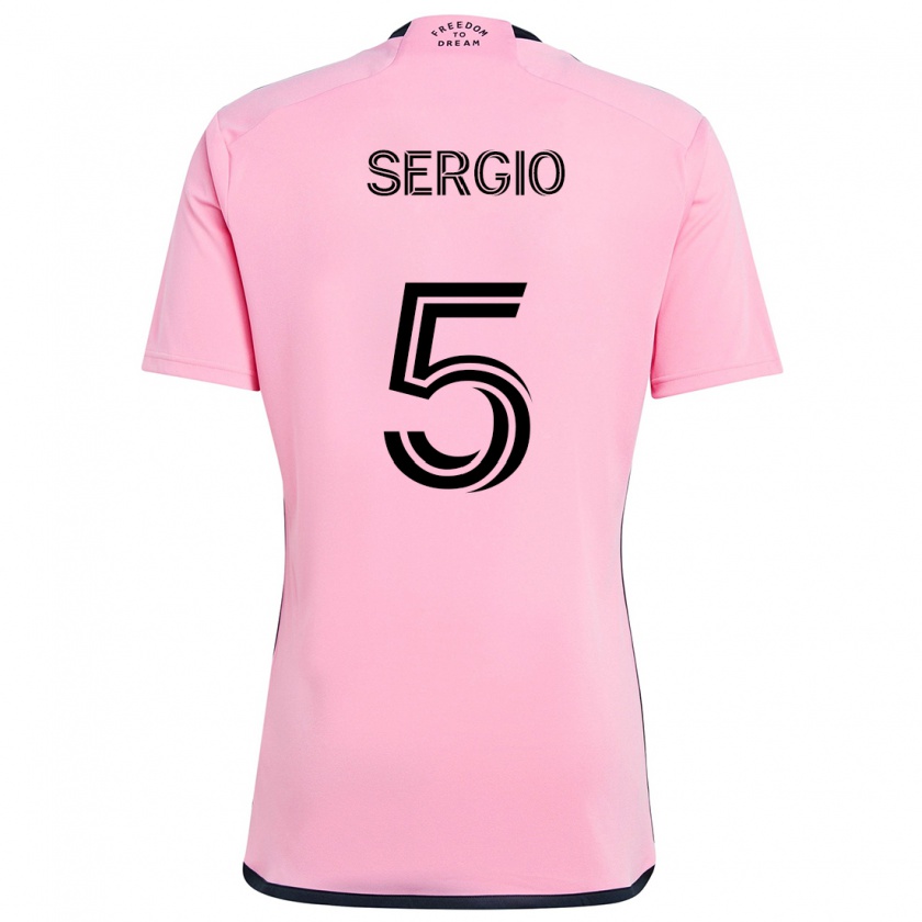 Kandiny Mujer Camiseta Sergio Busquets #5 Rosa 1ª Equipación 2024/25 La Camisa Chile