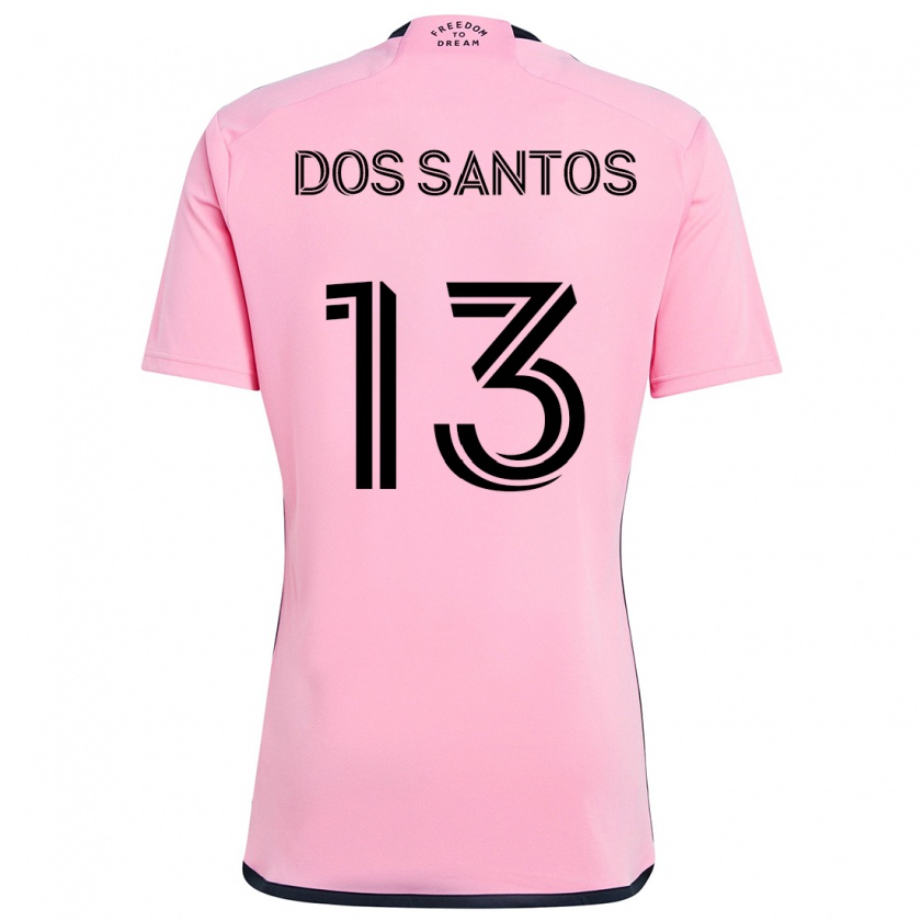 Kandiny Mujer Camiseta Cj Dos Santos #13 Rosa 1ª Equipación 2024/25 La Camisa Chile