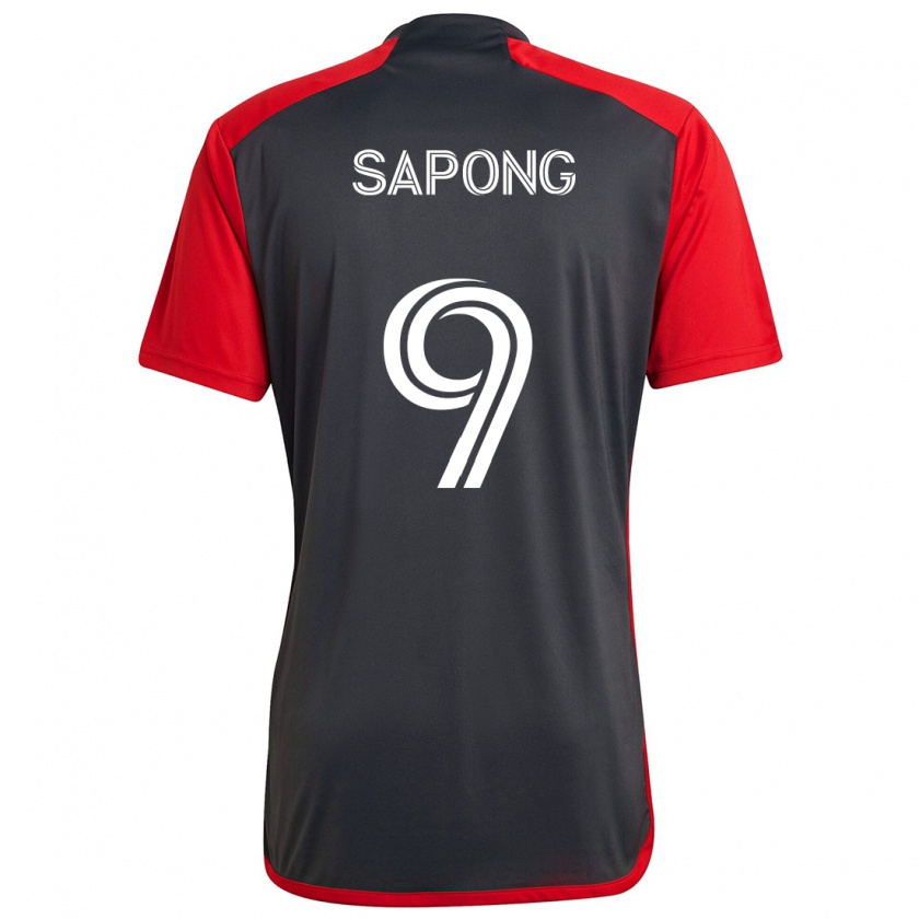 Kandiny Mujer Camiseta C.j. Sapong #9 Rojo Grayn 1ª Equipación 2024/25 La Camisa Chile