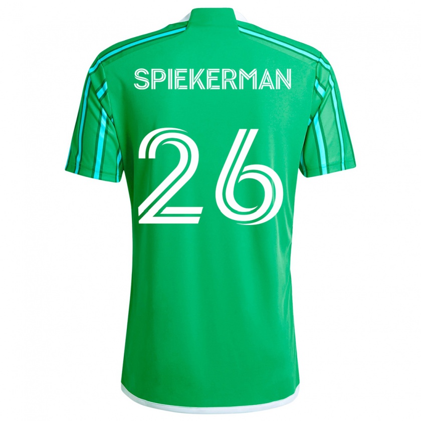 Kandiny Mujer Camiseta Stephanie Spiekerman #26 Verde Blanco 1ª Equipación 2024/25 La Camisa Chile