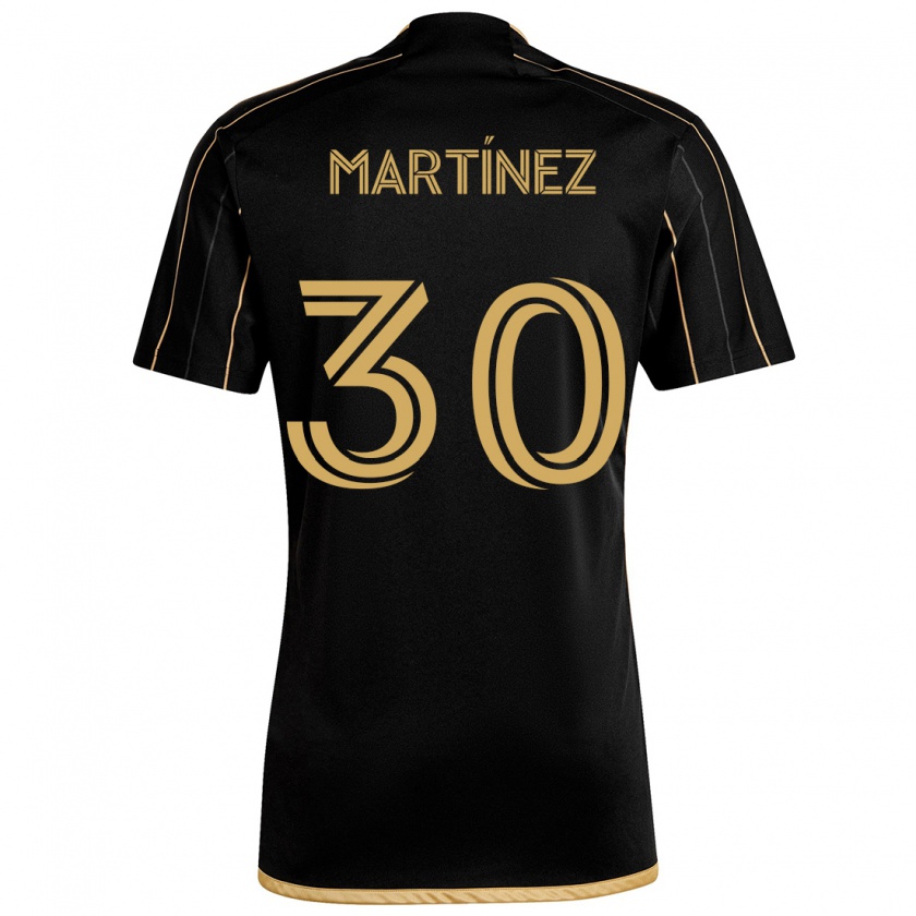 Kandiny Mujer Camiseta David Martínez #30 Oro Negro 1ª Equipación 2024/25 La Camisa Chile