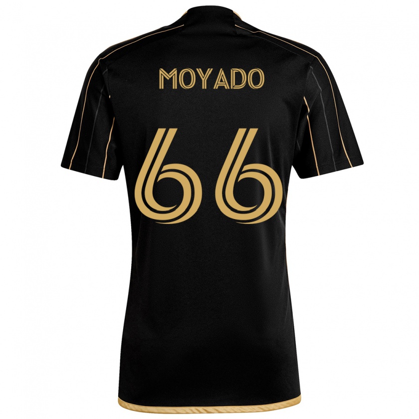 Kandiny Mujer Camiseta Bryan Moyado #66 Oro Negro 1ª Equipación 2024/25 La Camisa Chile