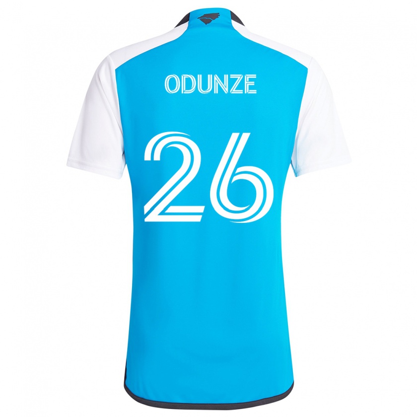 Kandiny Mujer Camiseta Chituru Odunze #26 Azul Blanco 1ª Equipación 2024/25 La Camisa Chile