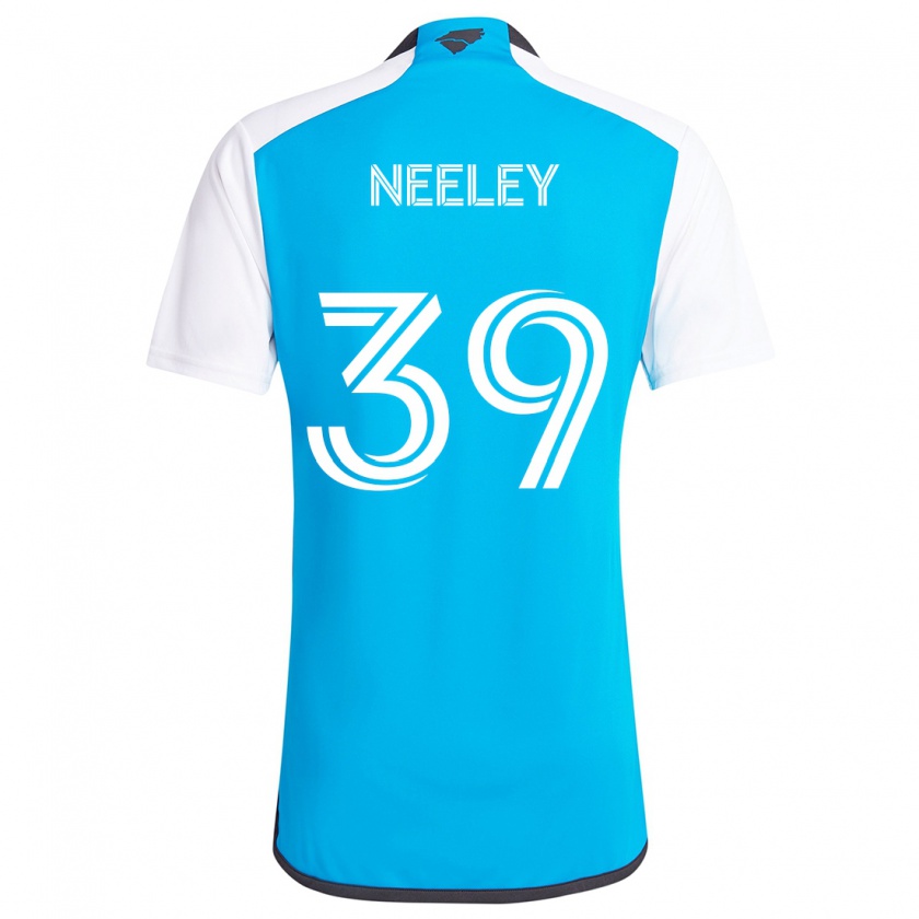 Kandiny Mujer Camiseta Jack Neeley #39 Azul Blanco 1ª Equipación 2024/25 La Camisa Chile