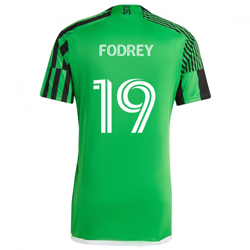 Kandiny Mujer Camiseta Cj Fodrey #19 Verde Negro 1ª Equipación 2024/25 La Camisa Chile