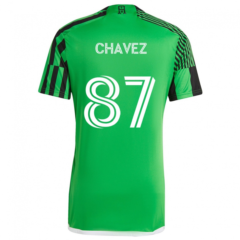 Kandiny Mujer Camiseta Alfonso Ocampo-Chávez #87 Verde Negro 1ª Equipación 2024/25 La Camisa Chile