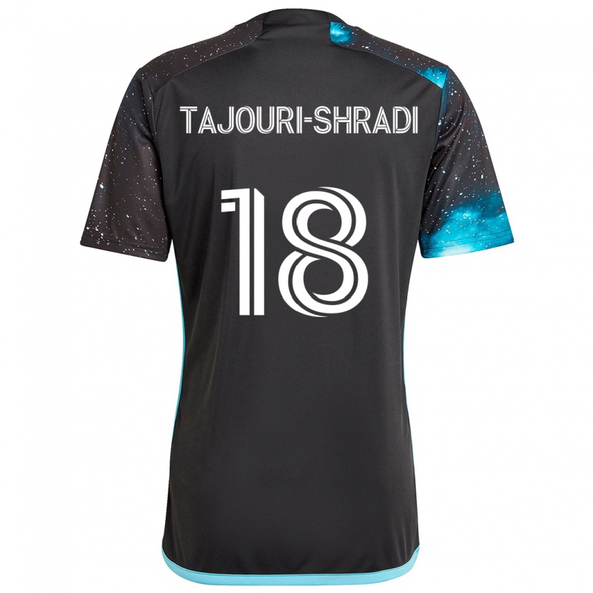 Kandiny Mujer Camiseta Ismael Tajouri-Shradi #18 Azul Negro 1ª Equipación 2024/25 La Camisa Chile