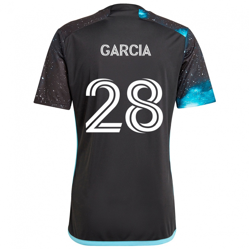 Kandiny Mujer Camiseta Mender García #28 Azul Negro 1ª Equipación 2024/25 La Camisa Chile