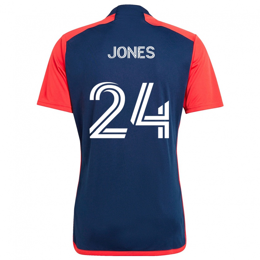 Kandiny Mujer Camiseta Dejuan Jones #24 Azul Rojo 1ª Equipación 2024/25 La Camisa Chile