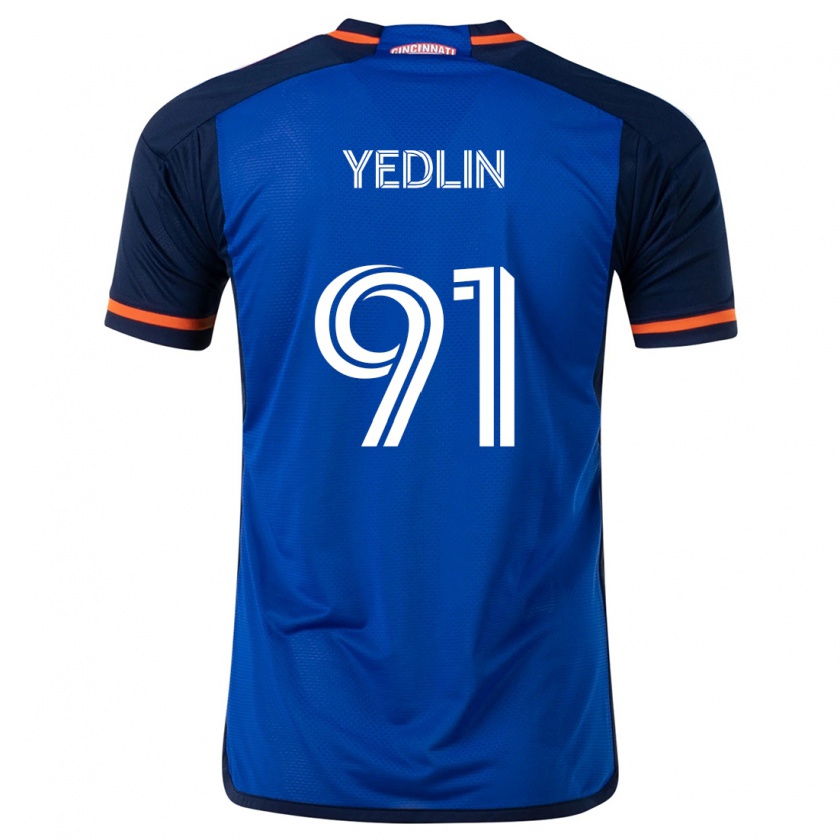 Kandiny Mujer Camiseta Deandre Yedlin #91 Azul Blanco 1ª Equipación 2024/25 La Camisa Chile