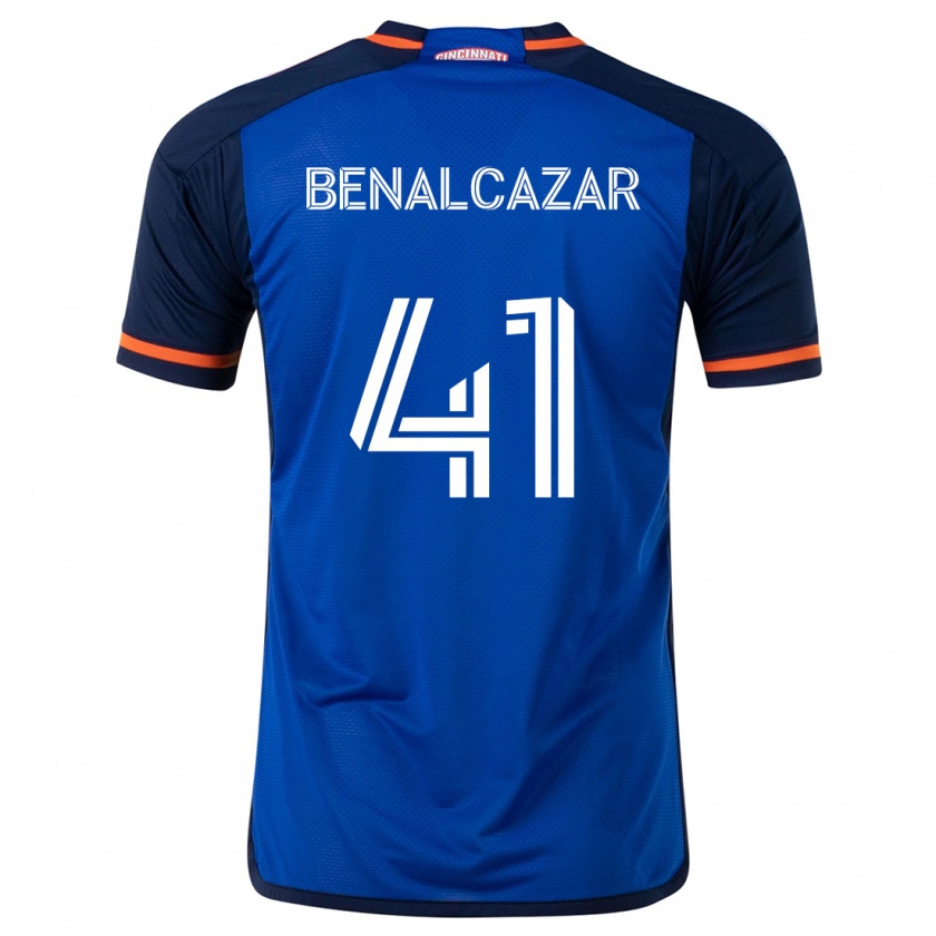 Kandiny Mujer Camiseta Nico Benalcázar #41 Azul Blanco 1ª Equipación 2024/25 La Camisa Chile