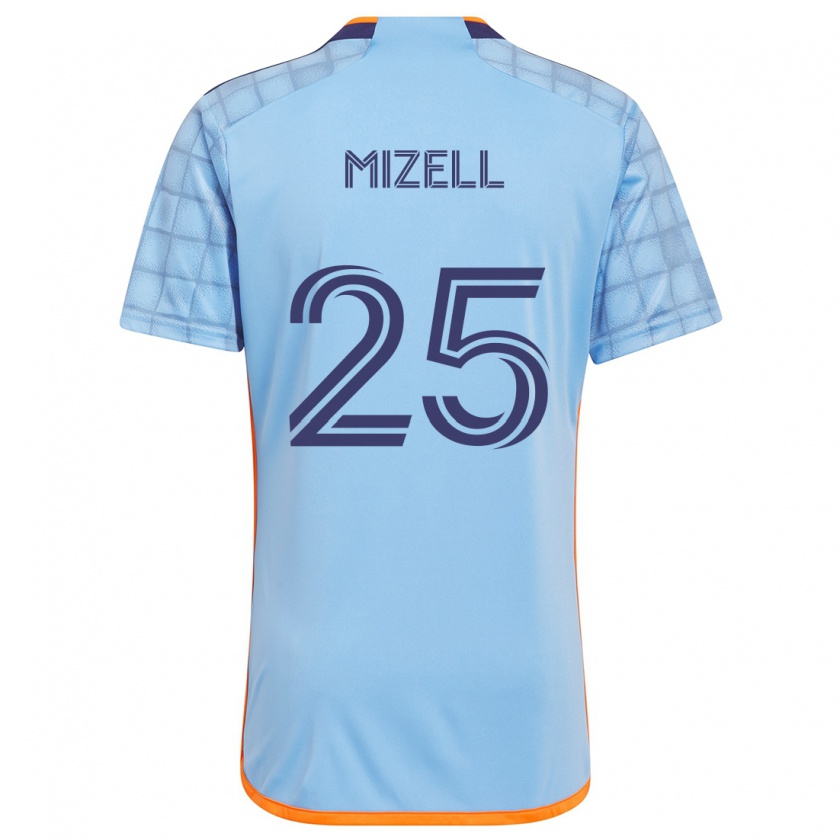 Kandiny Mujer Camiseta Cody Mizell #25 Azul Naranja 1ª Equipación 2024/25 La Camisa Chile