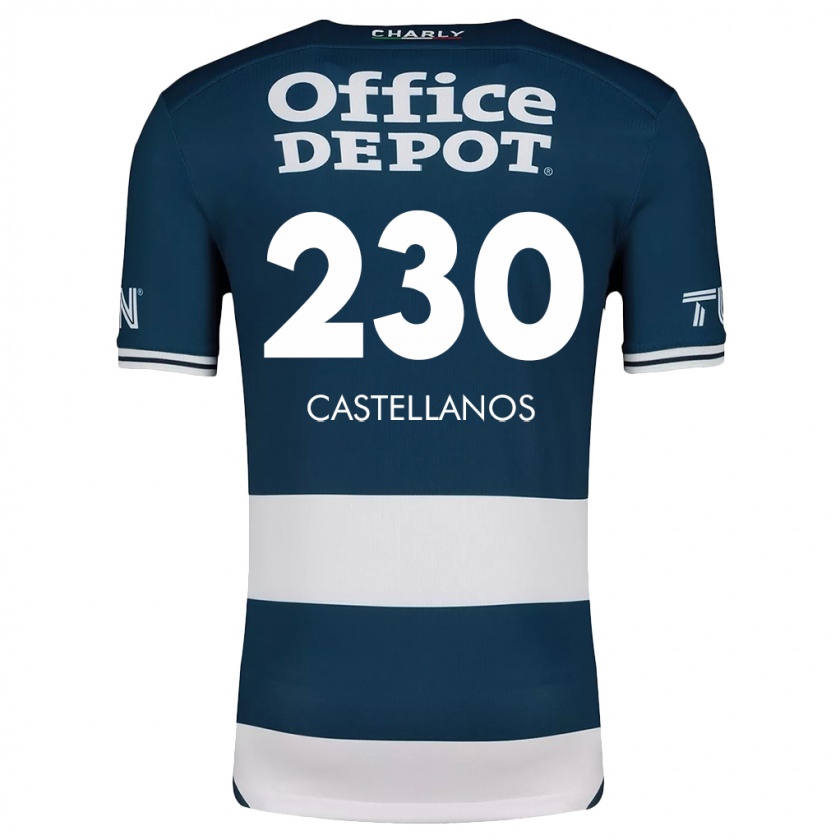 Kandiny Mujer Camiseta Edson Castellanos #230 Azul Blanco 1ª Equipación 2024/25 La Camisa Chile