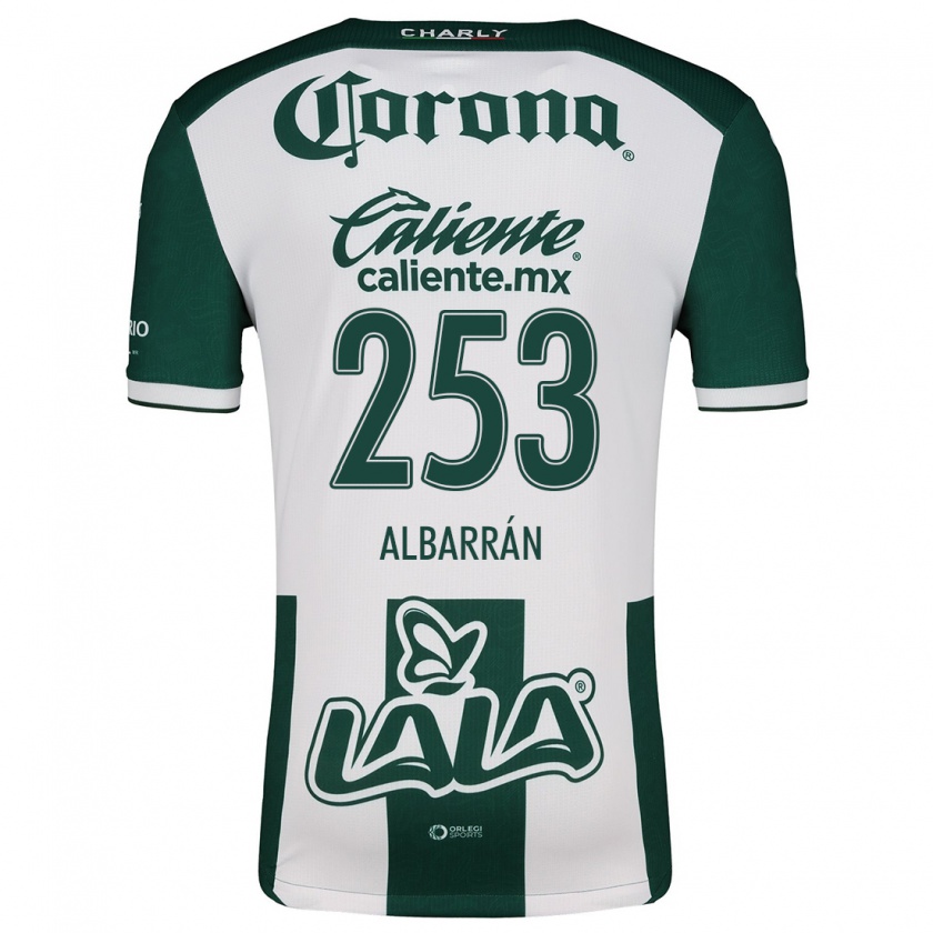 Kandiny Mujer Camiseta Rodrigo Albarrán #253 Verde Blanco 1ª Equipación 2024/25 La Camisa Chile