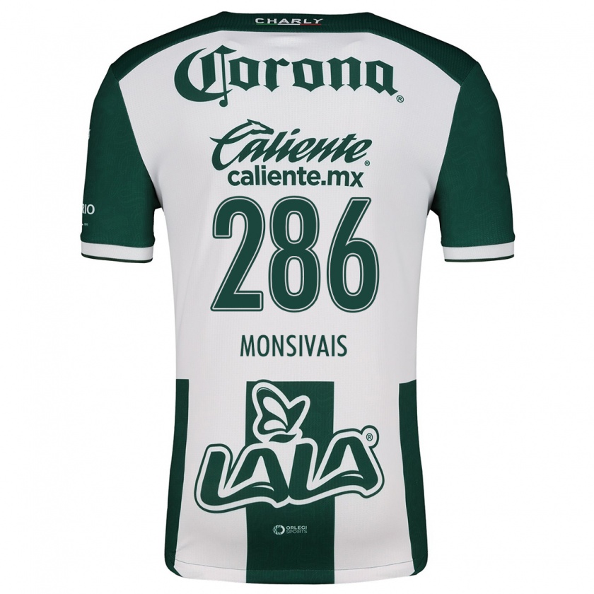 Kandiny Mujer Camiseta Giovani Monsivais #286 Verde Blanco 1ª Equipación 2024/25 La Camisa Chile