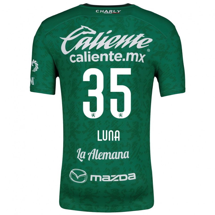 Kandiny Mujer Camiseta Diego Luna #35 Verde Blanco 1ª Equipación 2024/25 La Camisa Chile