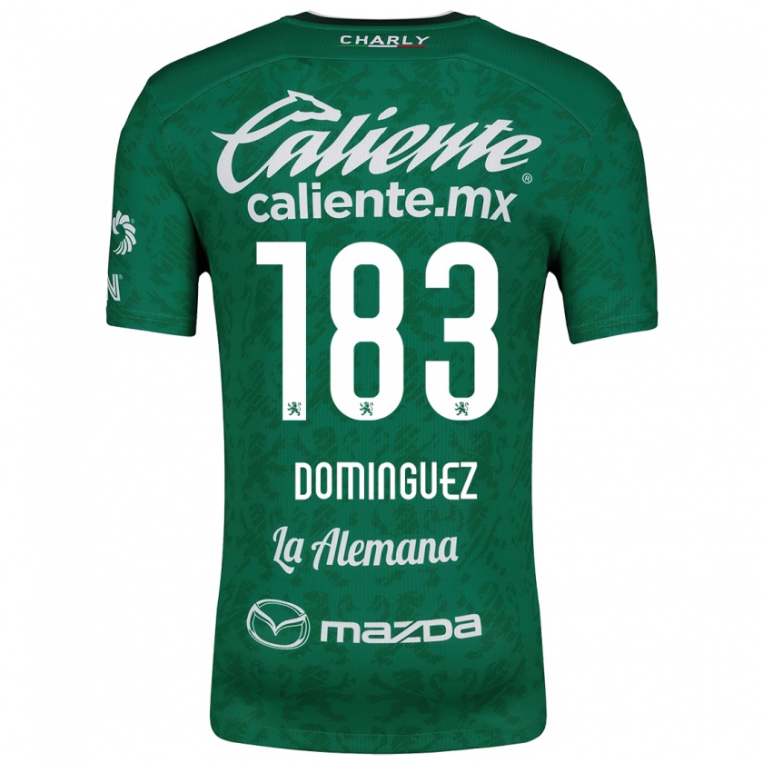 Kandiny Mujer Camiseta Jesús Domínguez #183 Verde Blanco 1ª Equipación 2024/25 La Camisa Chile