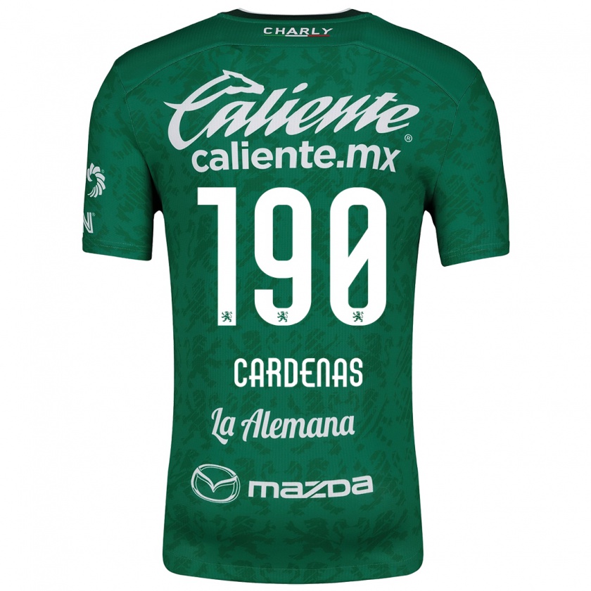 Kandiny Mujer Camiseta Emilio Cárdenas #190 Verde Blanco 1ª Equipación 2024/25 La Camisa Chile