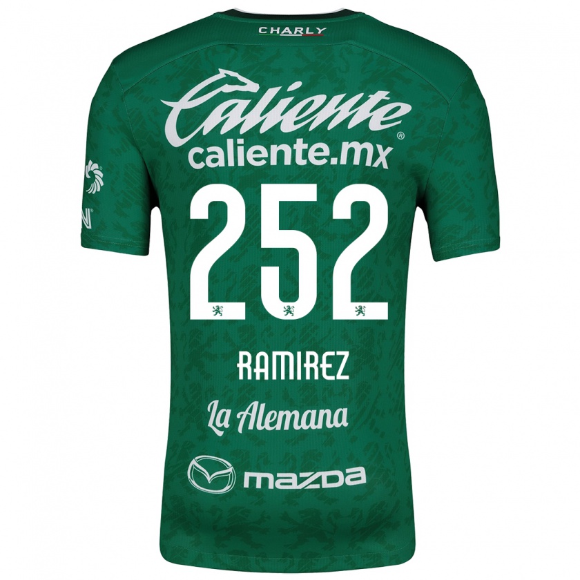 Kandiny Mujer Camiseta Luis Ramírez #252 Verde Blanco 1ª Equipación 2024/25 La Camisa Chile