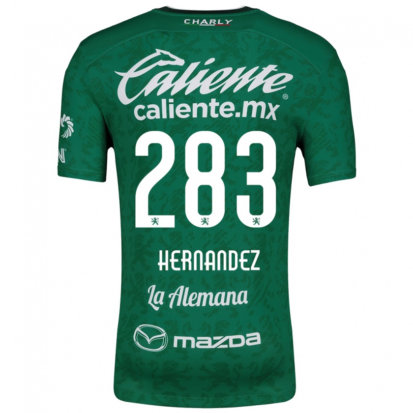 Kandiny Mujer Camiseta Karin Hernández #283 Verde Blanco 1ª Equipación 2024/25 La Camisa Chile