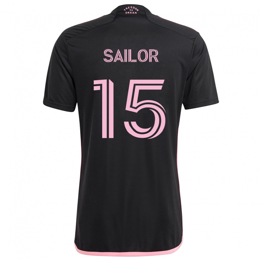 Kandiny Mujer Camiseta Ryan Sailor #15 Negro 2ª Equipación 2024/25 La Camisa Chile