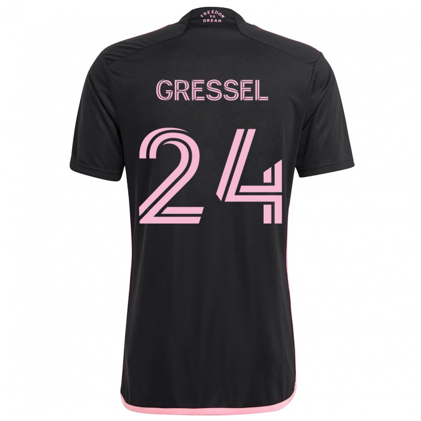 Kandiny Mujer Camiseta Julian Gressel #24 Negro 2ª Equipación 2024/25 La Camisa Chile