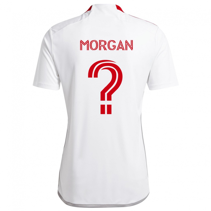 Kandiny Mujer Camiseta Myles Morgan #0 Blanco Rojo 2ª Equipación 2024/25 La Camisa Chile