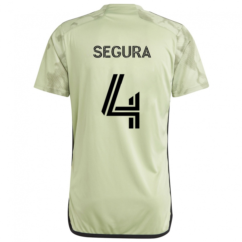 Kandiny Mujer Camiseta Eddie Segura #4 Verde Claro 2ª Equipación 2024/25 La Camisa Chile