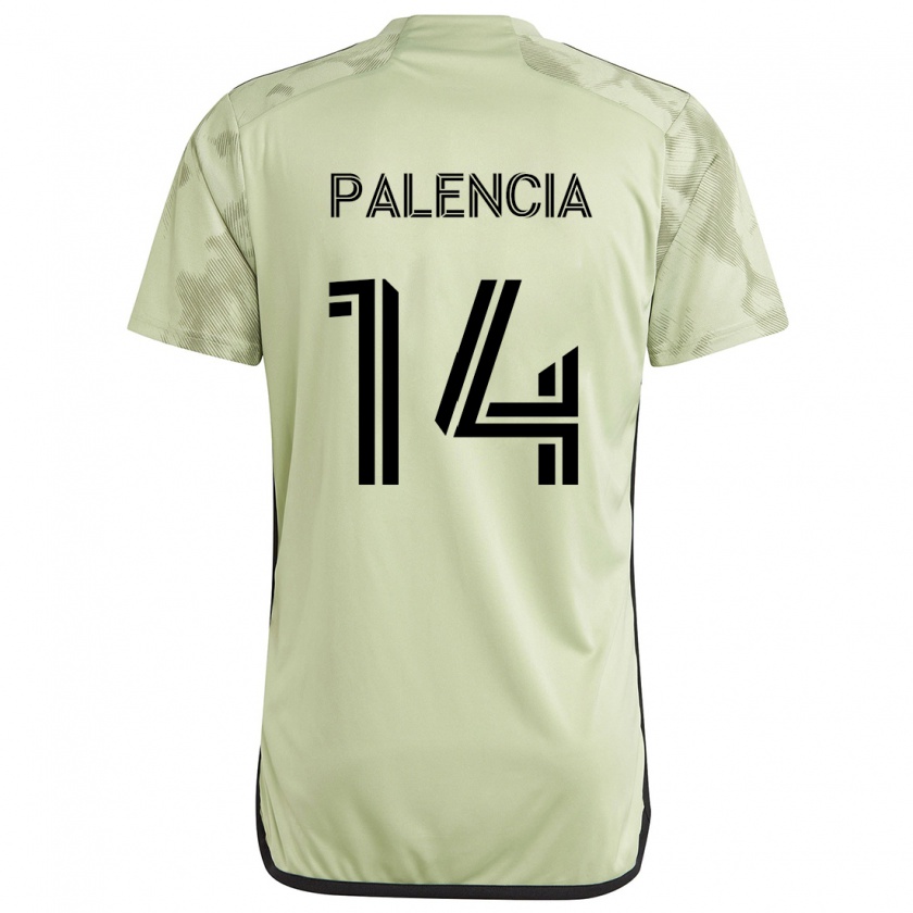 Kandiny Mujer Camiseta Sergi Palencia #14 Verde Claro 2ª Equipación 2024/25 La Camisa Chile