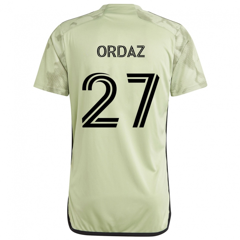 Kandiny Mujer Camiseta Nathan Ordaz #27 Verde Claro 2ª Equipación 2024/25 La Camisa Chile