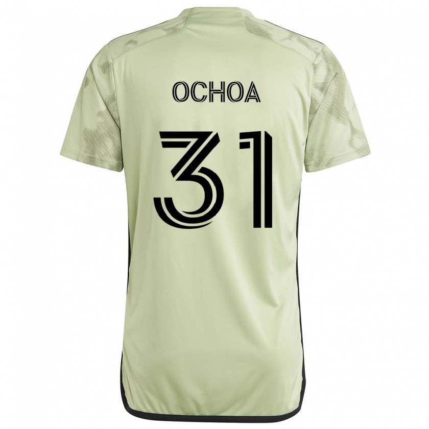 Kandiny Mujer Camiseta David Ochoa #31 Verde Claro 2ª Equipación 2024/25 La Camisa Chile