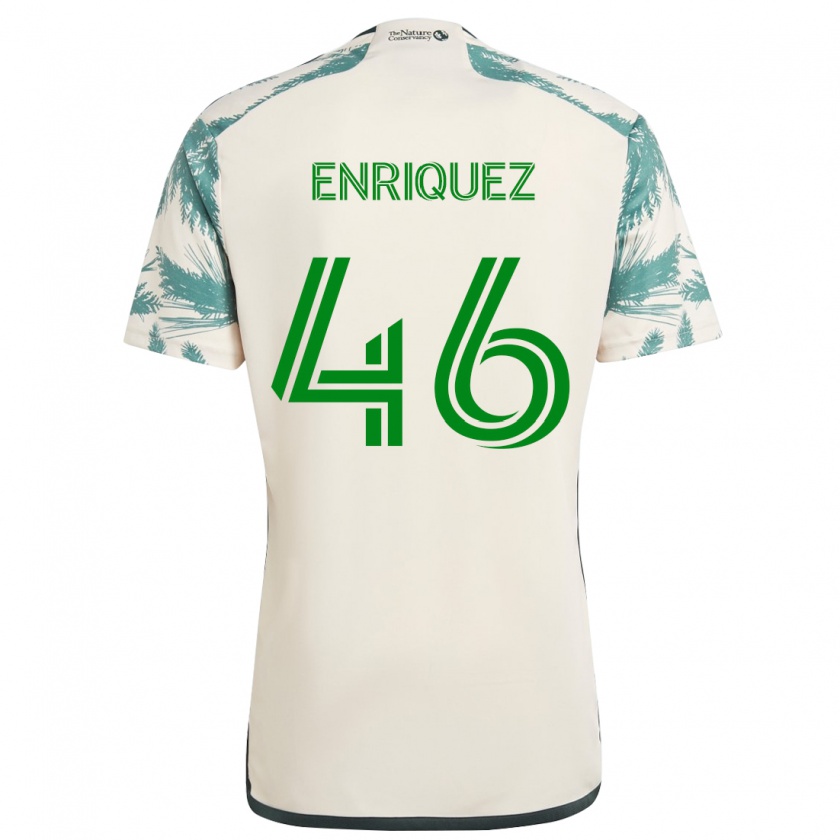 Kandiny Mujer Camiseta Adolfo Enriquez #46 Beige Marrón 2ª Equipación 2024/25 La Camisa Chile