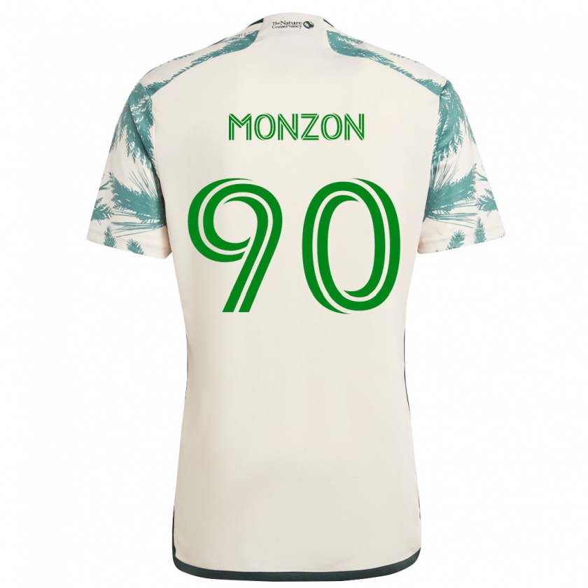 Kandiny Mujer Camiseta Florián Monzón #90 Beige Marrón 2ª Equipación 2024/25 La Camisa Chile