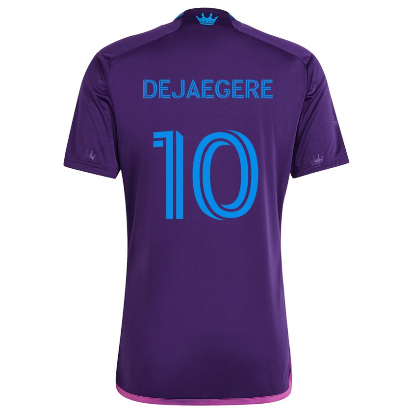 Kandiny Mujer Camiseta Brecht Dejaegere #10 Azul Morado 2ª Equipación 2024/25 La Camisa Chile