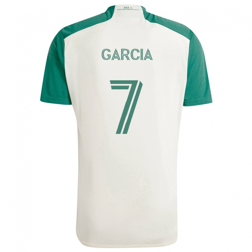 Kandiny Mujer Camiseta Anthony García #7 Colores Tostados Verde 2ª Equipación 2024/25 La Camisa Chile