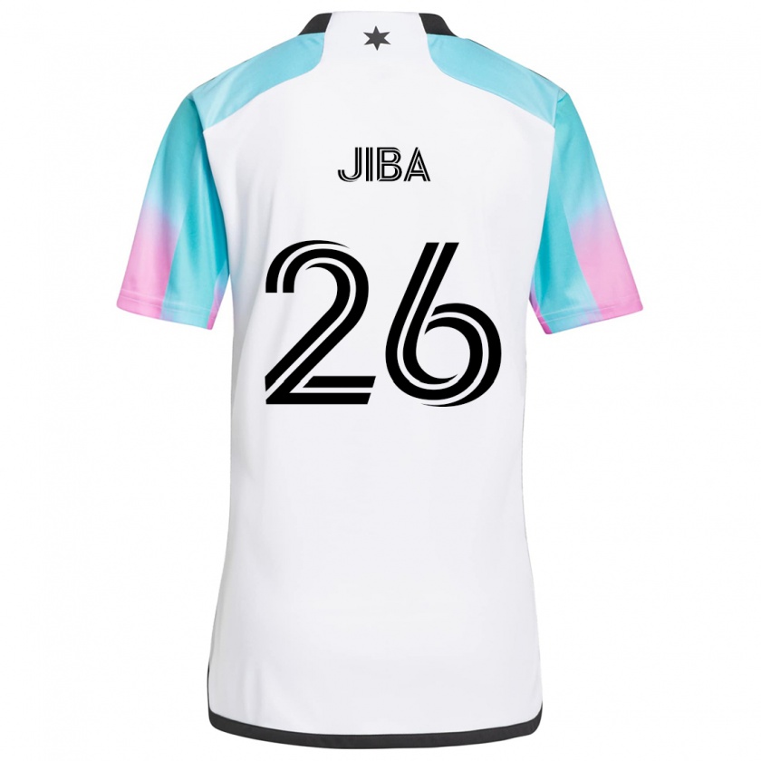 Kandiny Mujer Camiseta Ryen Jiba #26 Blanco Azul Negro 2ª Equipación 2024/25 La Camisa Chile