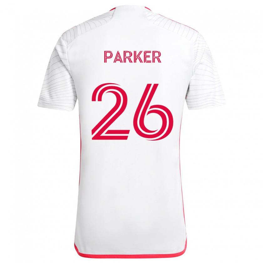 Kandiny Mujer Camiseta Tim Parker #26 Blanco Rojo 2ª Equipación 2024/25 La Camisa Chile