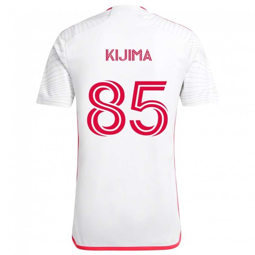 Kandiny Mujer Camiseta Hosei Kijima #85 Blanco Rojo 2ª Equipación 2024/25 La Camisa Chile