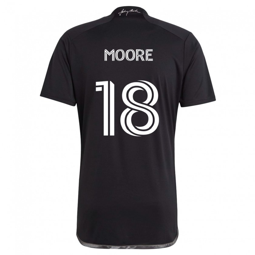 Kandiny Mujer Camiseta Shaq Moore #18 Negro 2ª Equipación 2024/25 La Camisa Chile