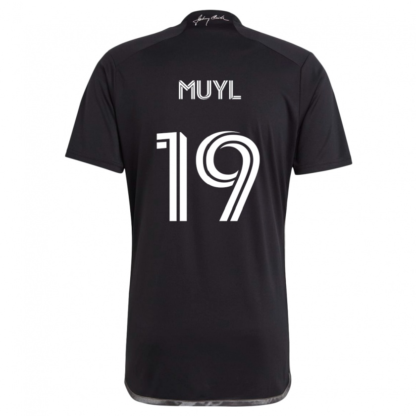 Kandiny Mujer Camiseta Alex Muyl #19 Negro 2ª Equipación 2024/25 La Camisa Chile