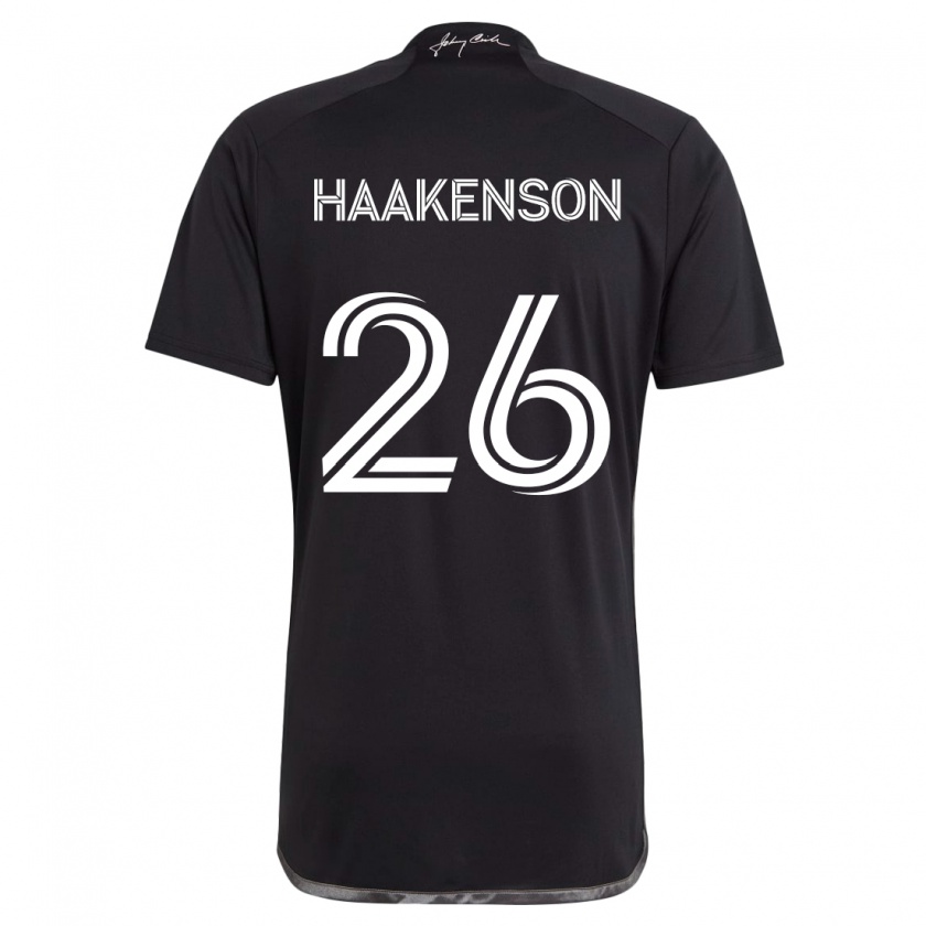 Kandiny Mujer Camiseta Luke Haakenson #26 Negro 2ª Equipación 2024/25 La Camisa Chile