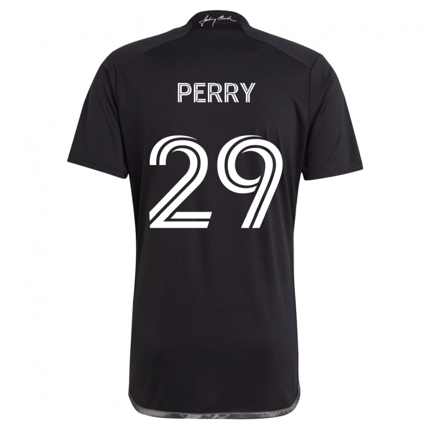 Kandiny Mujer Camiseta Nebiyou Perry #29 Negro 2ª Equipación 2024/25 La Camisa Chile