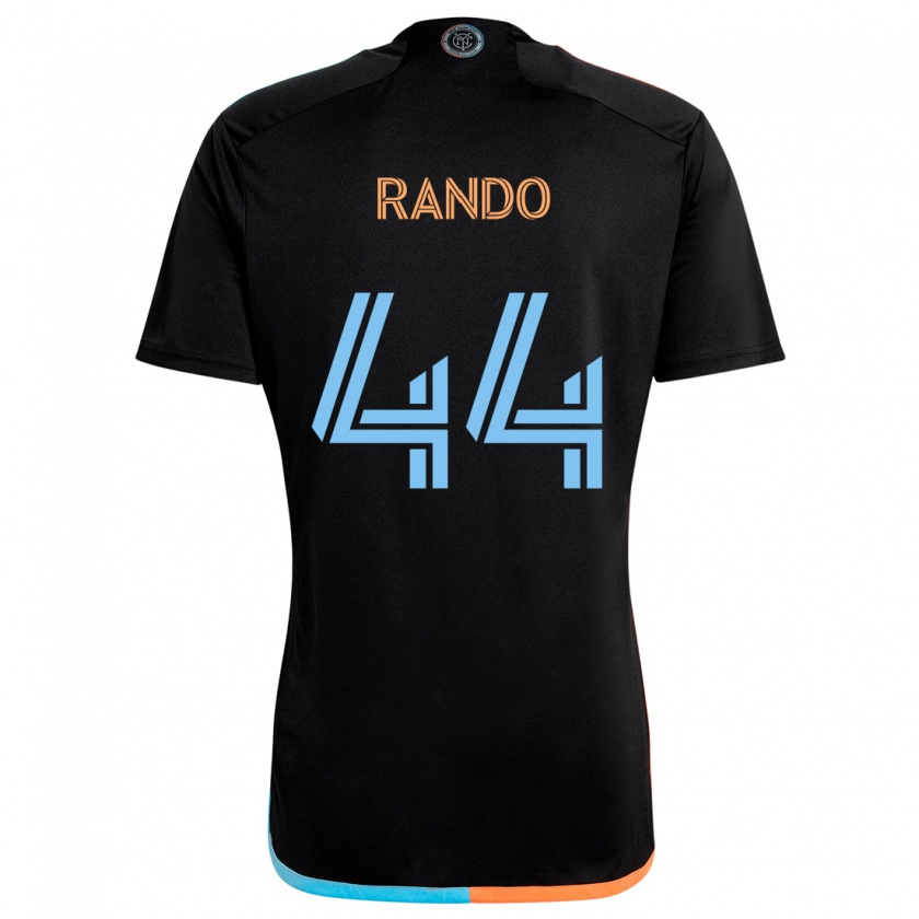 Kandiny Mujer Camiseta Alex Rando #44 Negro Naranja Azul 2ª Equipación 2024/25 La Camisa Chile