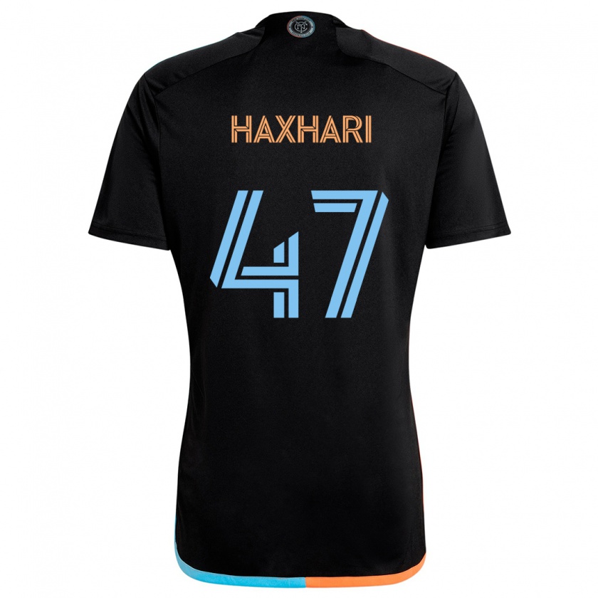 Kandiny Mujer Camiseta Klevis Haxhari #47 Negro Naranja Azul 2ª Equipación 2024/25 La Camisa Chile