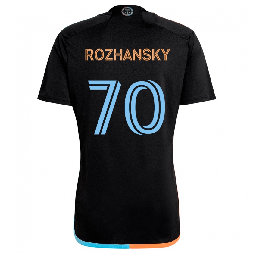 Kandiny Mujer Camiseta Jake Rozhansky #70 Negro Naranja Azul 2ª Equipación 2024/25 La Camisa Chile