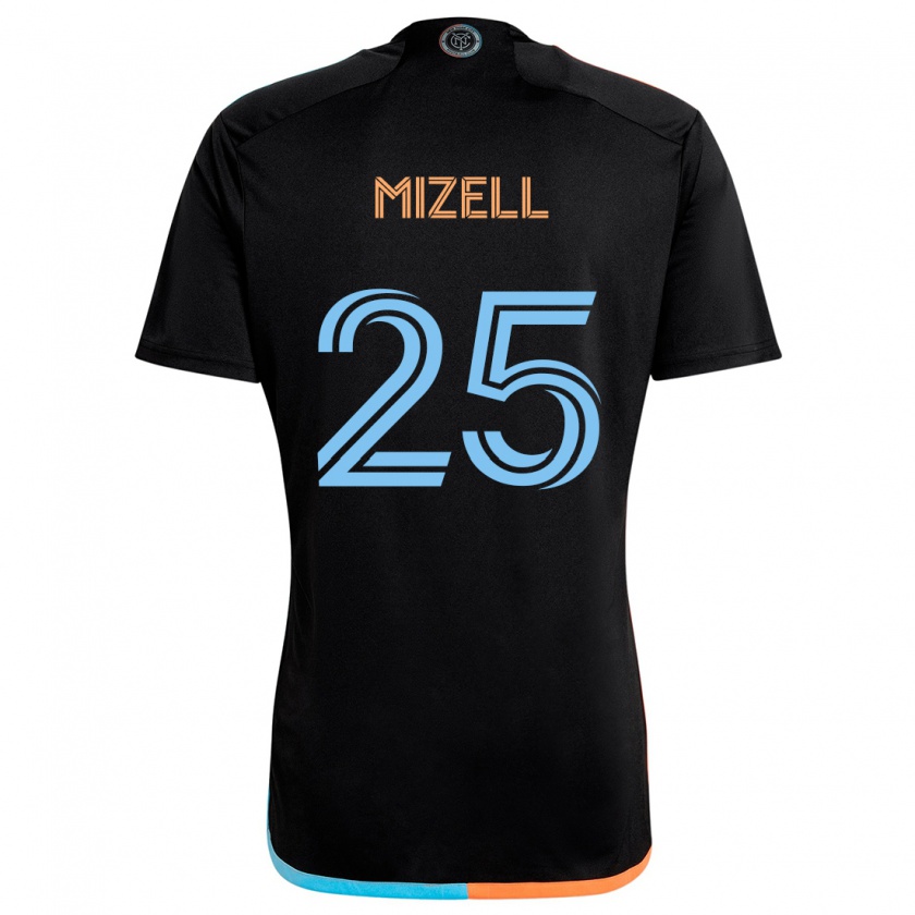 Kandiny Mujer Camiseta Cody Mizell #25 Negro Naranja Azul 2ª Equipación 2024/25 La Camisa Chile