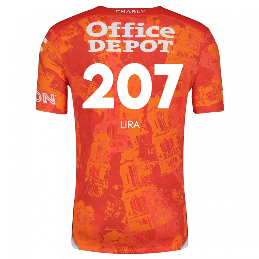 Kandiny Mujer Camiseta Almir Lira #207 Naranja Blanco 2ª Equipación 2024/25 La Camisa Chile